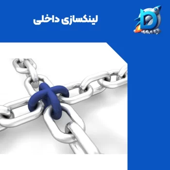 عکس یه زنجیر که نماد لینکسازیه و نوشته شده لینک سازی داخلی